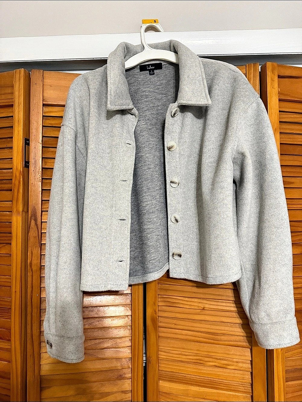 Lulus Gray Button-Front Jacket
